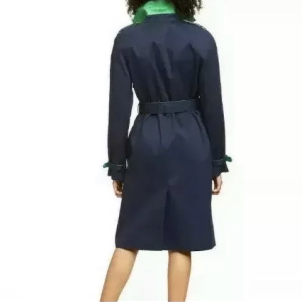 3.1 PHILLIP LIM Phillip For Target Trench Coat Navy Blue Green - Picture 5 of 7